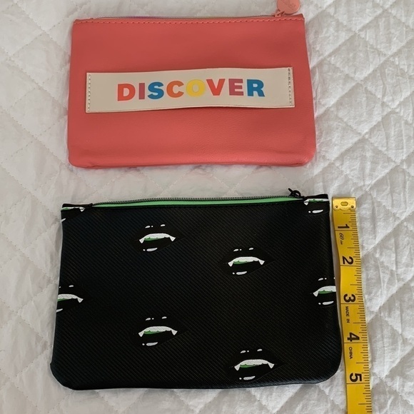 Ipsy set of two make up bags travel pouch zippered cosmetic bags 7”x5” - Picture 10 of 10